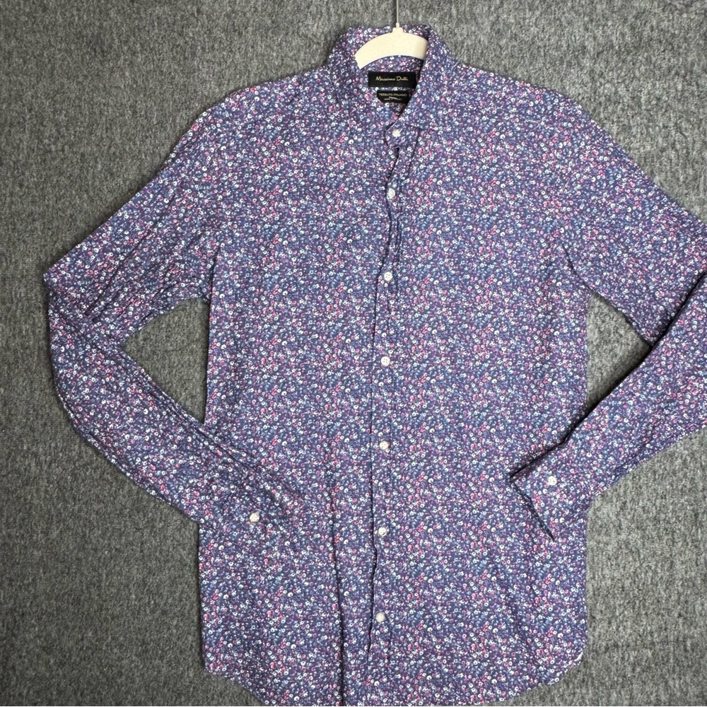 Massimo Dutti‎ Floral Pattern Slim Shirt